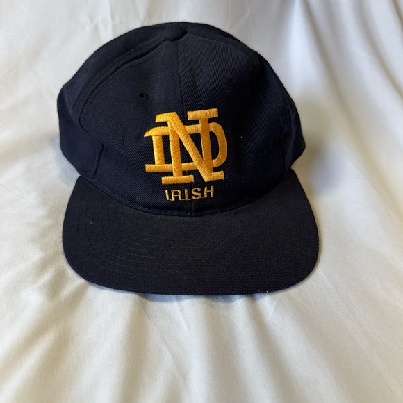 New Era Other - Vintage 90s New Era Dark Blue Cap University of Notre Dame Fighting Irish Hat